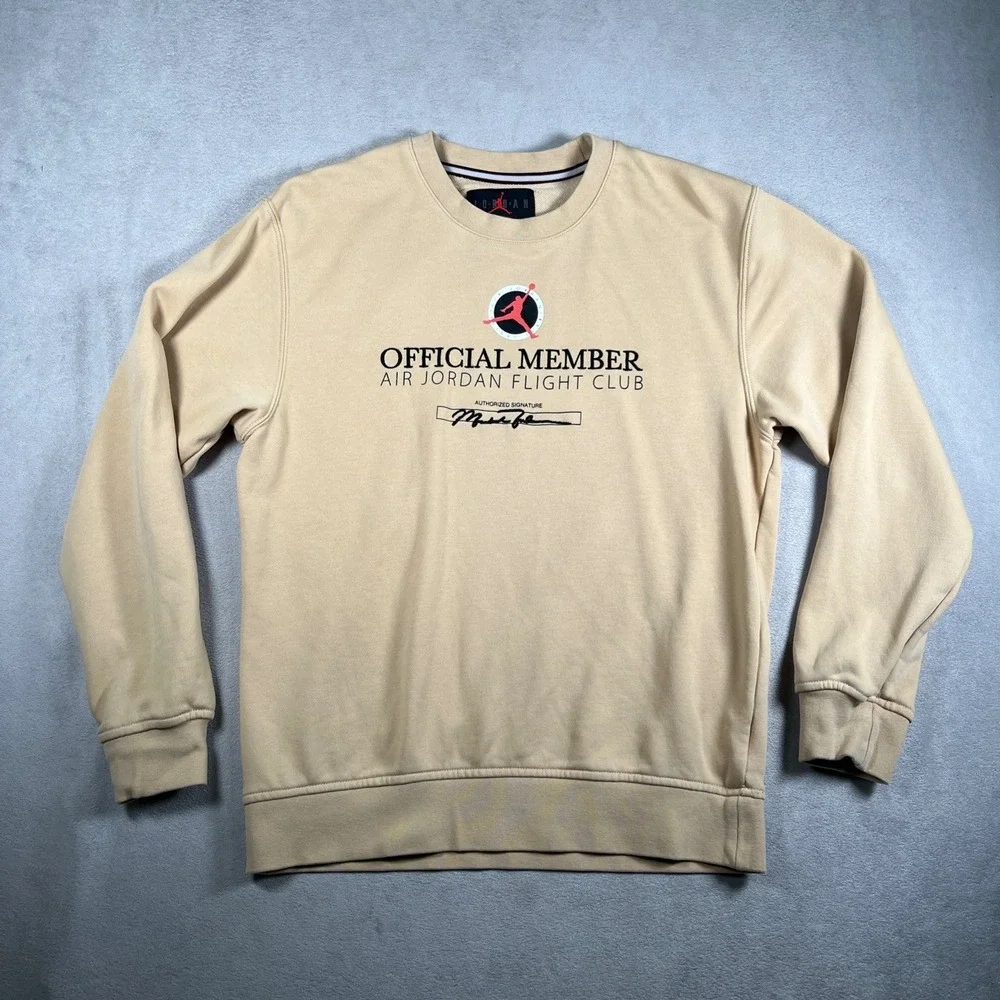 Jordan Official Flight MVP Lightweight Fleece Crew-Neck Sweatshirt‎ Men's Small